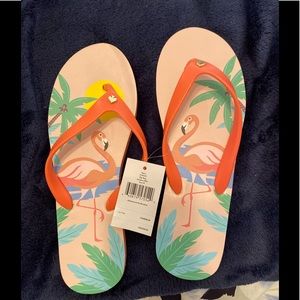 NWT Kate Spade Marjan Flamingo Flip Flops Size 10